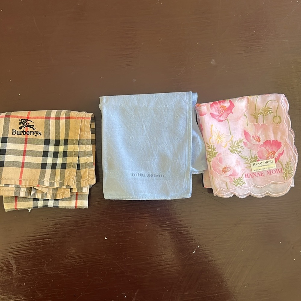 Burberry Vintage Checkered Handkerchief bundle of 3 - Picture 8 of 8